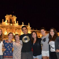 Students in Salamanca's Plaza Mayor