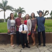 Me and my host family on the day of my host brother's first communion.