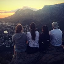 hiked up lions head to watch the sunrise