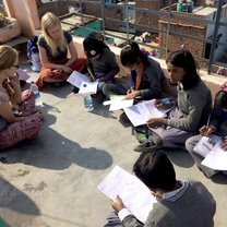 Teaching geometry on the school rooftop 