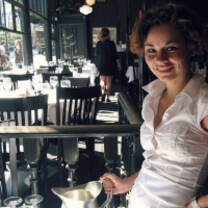 Woman working as waitress