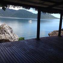 View from volunteer accommodation in Nosy Komba, Madagascar