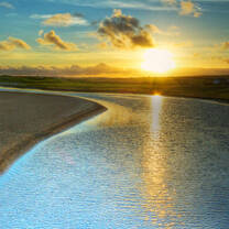 Sunset over Lahinch, Co Clare coast