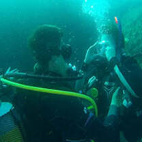 PADI-Open-Water-Mask-Clear-Blue-Ocean-Dive-Resort