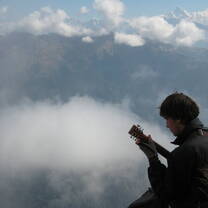 Playing music at the top of the world