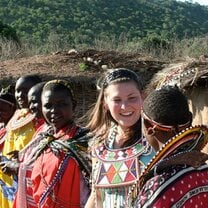 Student working with Ugandan women's empowerment organization