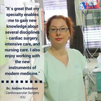 Bc. Andrea Koukolová, ICU Nurse, nursing shadowing