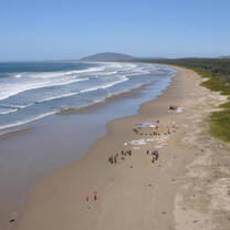 A view of the beach