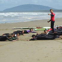 A surfing instructor