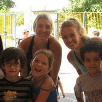 Global Volunteers in Greece with children