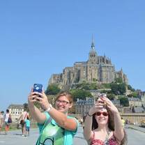 Students at Mont St. Michel