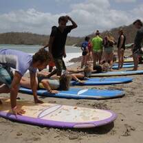 Surfing lesson in San Juan Del Sur, Nicaragua