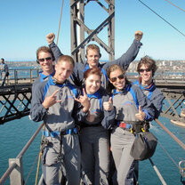 Climbing the Sydney Harbor Bridge! Participants get amazing views from the top of the Sydney Harbor Bridge!