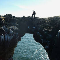 AFS Exchange student walking in Iceland nature