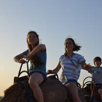 teen camel ride