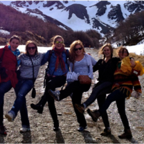 Group photo at mountain