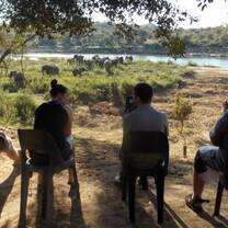 Operation Wallacea volunteers in South Africa elephant watching