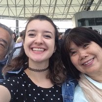 With my host family at the aquarium! 