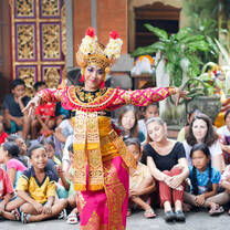 One of our students performing a traditional balinese dance for farewell ceremony. 