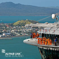 Why not walk around the Sky Tower in Auckland with Au Pair Link