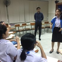 Hamza Teaching in his Practicum