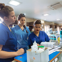 Medical volunteers in Nepal with IVHQ