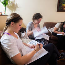 Interns during orientation 