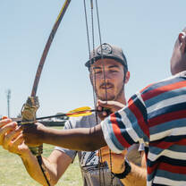 Sports volunteer with IVHQ