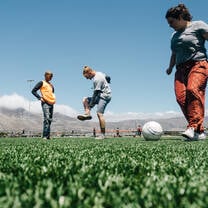 Sports volunteer with IVHQ