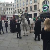 Model on horse for outdoor shoot. It was cold that day! Thanks Fashion Week Internships!