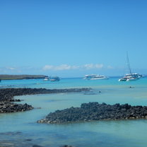 Pacific Ocean off one of the islands