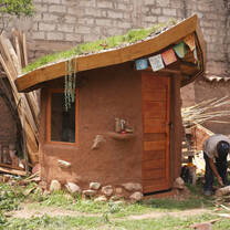 Cob Shed with a Green Roof