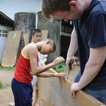 Volunteers Building at Thai School