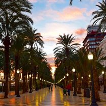 La Explanada: The main shopping/eating strip in Alicante
