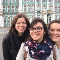 Next to Hermitage with interns from Belgium