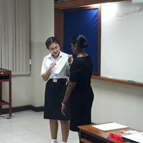 A student presentation