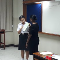 A student presentation
