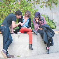 Students on Berkeley campus