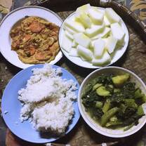 A typical village meal