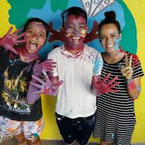Colorful local and french interns