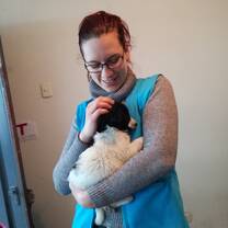 me with a puppy a child brought to school one day