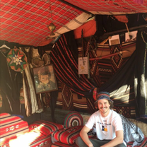 A quick stop in a Bedouin tent in Israel