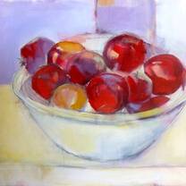 painting of fruit in bowl