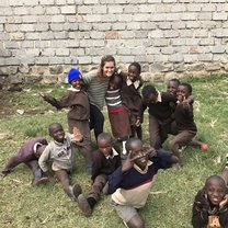 This was on my last day at the school. The kids loved doing the splits so they were all climbing on me trying to get me to do them too. This was my class and it was the hardest goodbye I have ever had to say. 