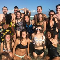 This is the group of 16 of us that went to Mombasa for the weekend. We got to go out on the boat and go snorkeling. It was an amazing experience 