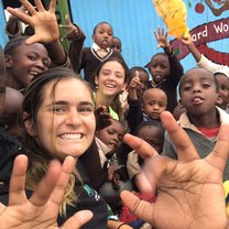 The children loved taking pictures. This was me and Daniela at lunch time playing with the children. 