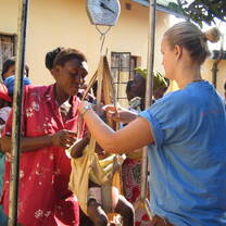 Baby weighing in Zambia 