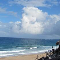 Beach hut and landscape views in Mozambique