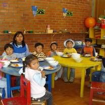 Meal time at the children's centre Bolivia