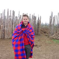 Volunteer in Local dress Kenya